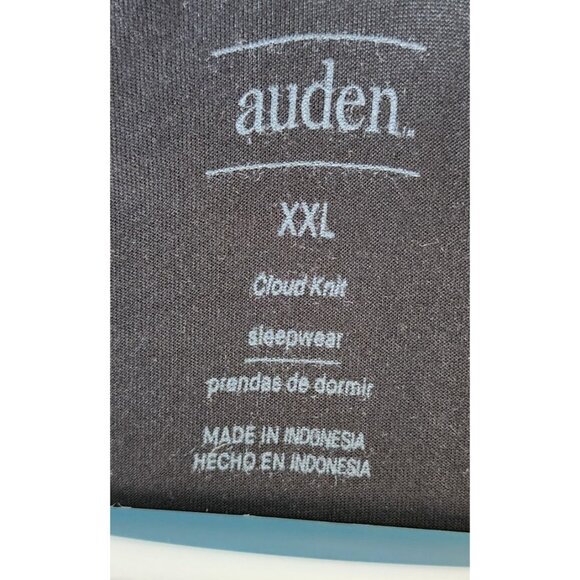NEW Auden Women's 2-Piece Cloud Knit Pajama Button Top/Shorts Set Black Size XXL - Picture 10 of 16